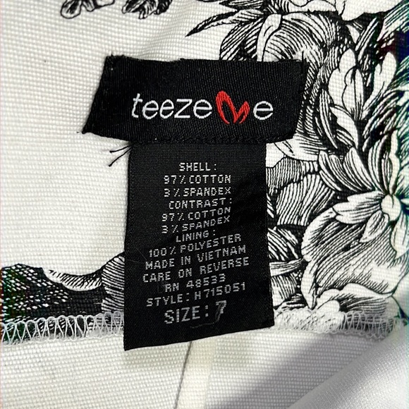 Teeze Me black & white toile A-Line dress with bow detail Size 7 - Picture 4 of 10